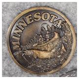 Minnesota Brass Belt Buckles and Deco Pins