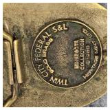 Minnesota Brass Belt Buckles and Deco Pins