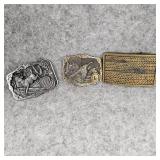 Keltgen Brass and Pewter Belt Buckle & Buctril Brass Buckle