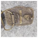 Keltgen Brass and Pewter Belt Buckle & Buctril Brass Buckle