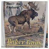 Marlin and Baker Guns Tin Signs
