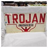 Original Trojan "Northern Breed" Tin Lith Sign