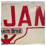 Original Trojan "Northern Breed" Tin Lith Sign