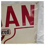 Original Trojan "Northern Breed" Tin Lith Sign
