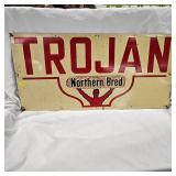 Trojan Tin Lith Original Sinage, Very Nice