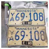 Many Sets Minnesota License Plates