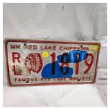 MN "Red Lake Chippewa" Walleye Plate 1984