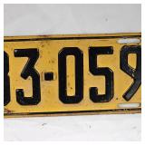 1939 Set of License Plates