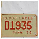 1962  Oklahoma Plate and MN/IA Classic Bilke Plate(1 New in MN wrapper)