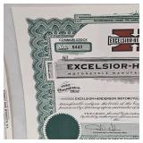 (2) Excelsior Henderson Stock Shares, Unissued