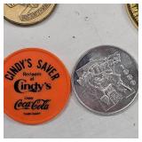 Collection of 8 Tokens and Pins