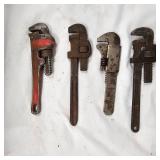 Lot of 4 Miniature Pipe Wrenches