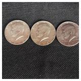 1965,1968,1971 Kennedy  50c