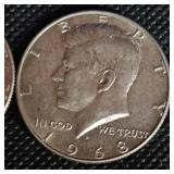 1965,1968,1971 Kennedy  50c