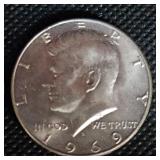 1964 Kennedy 50c, 1969 Kennedy 50c