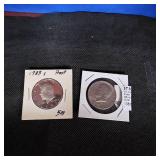 1971 Kennedy(40%), 1983 S Proof Kennedy
