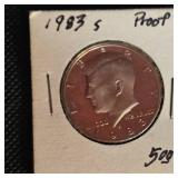 1971 Kennedy(40%), 1983 S Proof Kennedy