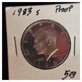 1971 Kennedy(40%), 1983 S Proof Kennedy