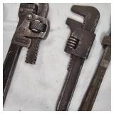 Lot of 4 Miniature Pipe Wrenches