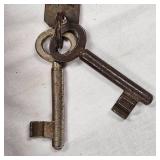 Large Ring of Jail House Skeleton Keys and Vintage German House Keys