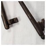 Large Ring of Jail House Skeleton Keys and Vintage German House Keys