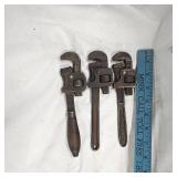 3 Mini Pipe Wrenches