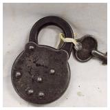 Vintage Segal Six Lever Padlock with Key