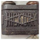 Classic Hickory 114 Pin Tumbler Pushkey Padlock, Early 1900