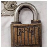Early to Mid 20th Century Fraim Lock Company Padlock