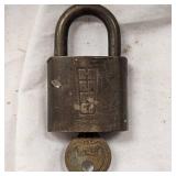 Vintage Hurd Lock Mfg Padlock, Navy Issue