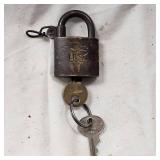 Early 20th Century Vintage Corbin US Military Padlock