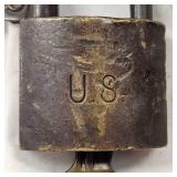 Early 20th Century Vintage Corbin US Military Padlock