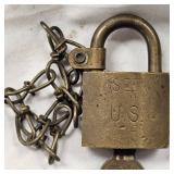American Padlock, Solid Brass, for US Govt Contract