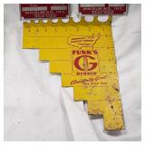 Whirlwind Power Mower New Unused VIN Plates, Factory Perfect(2) & Funks Hybrid Corn Seed Advertising