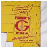 Whirlwind Power Mower New Unused VIN Plates, Factory Perfect(2) & Funks Hybrid Corn Seed Advertising