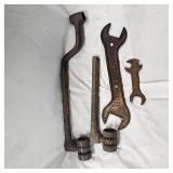 Oliver Tractor Wrench and 3 Other Specialty Wrenches