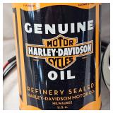 Steel Can of Genuine Harley Davidson Oil Full and as New Rear Stop Tail Light
