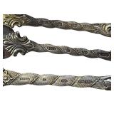 Three Vintage Brødrene Mylius Tele Pattern Sterling Relish Forks