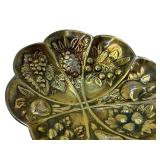 Vintage Embossed English Sheffield Berry Spoon / Sheffield England Scalloped Berry Server EPNS Silver and Gold Wash