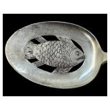 Vintage David Andersen Floriform Pattern Fish Server / Floriform by David Andersen Norwegian Sterling Silver Fish Server w/ Fish