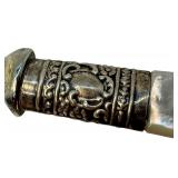 Vintage Embossed English Sheffield Berry Spoon / Sheffield England Scalloped Berry Server EPNS Silver and Gold Wash