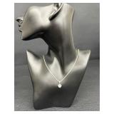 Sparkling Cubic Zirconia and Sterling Necklace