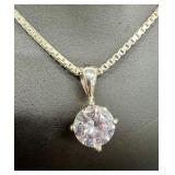 Sparkling Cubic Zirconia and Sterling Necklace