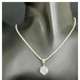 Sparkling Cubic Zirconia and Sterling Necklace