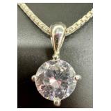 Sparkling Cubic Zirconia and Sterling Necklace