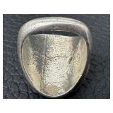 Vintage Sterling Turquoise and Coral Ring