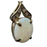 Sterling Silver and Opal Necklace and Sterling Silver and Garnet Necklace