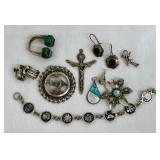 Assorted Vintage Sterling Silver and Silver Jewelry Items