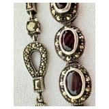 Two Sterling Silver and Marcasite Bracelets