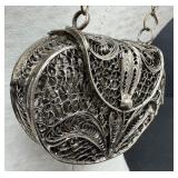 Filagree Purse Pendant Necklace